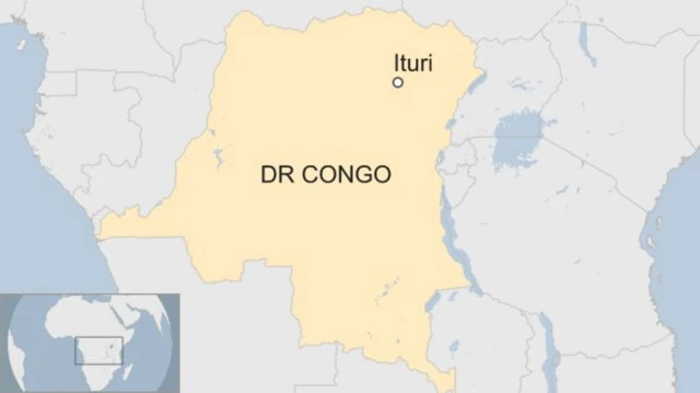 Map showing Ituri