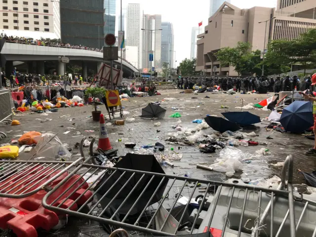 Outside LegCo buildings