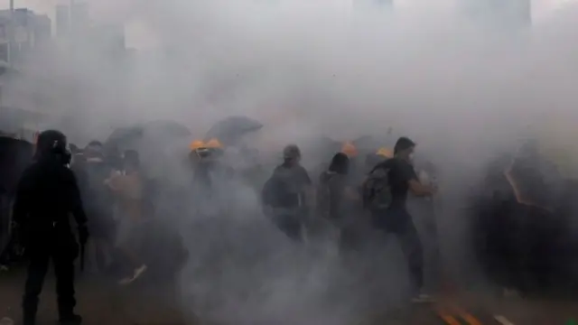 Tear gas in Hong Kong