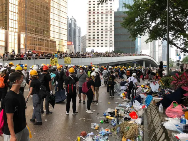 Outside LegCo building