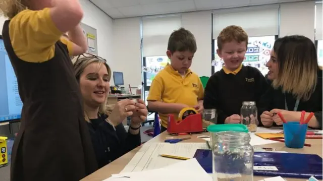 P1 teacher Jennifer Wallace (left) and early years practitioner Megan Hainey (right)