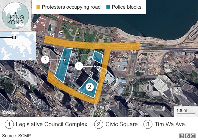 Map of central Hong Kong