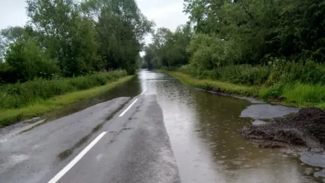 Flooded road