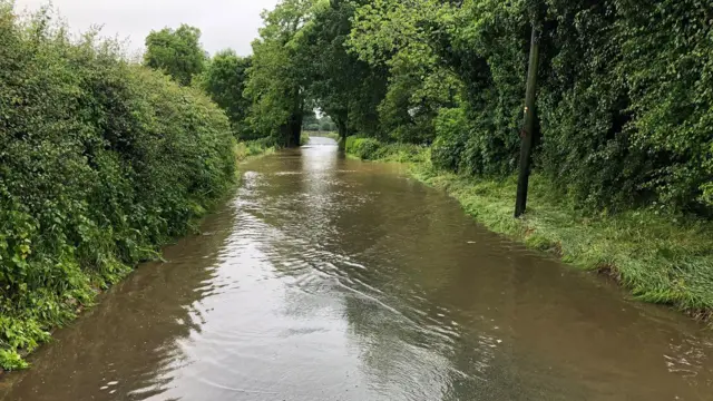 Flooded road