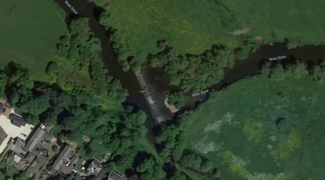 Aerial view of dam site