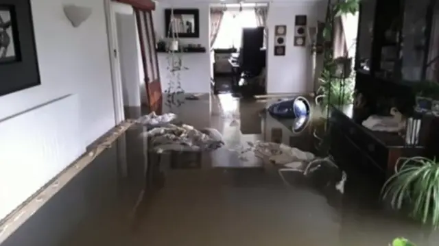 Flooded house