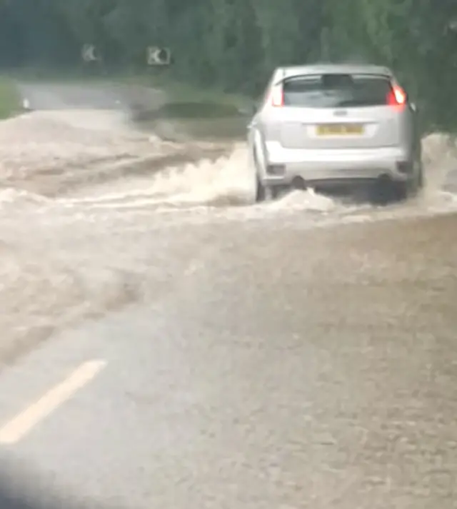 Road and flood