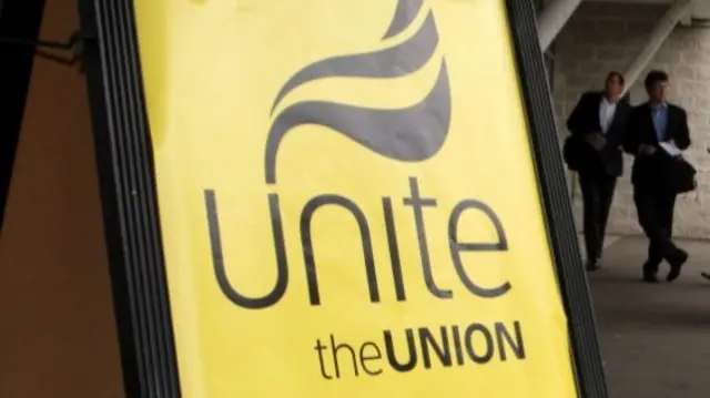 A Unite sign