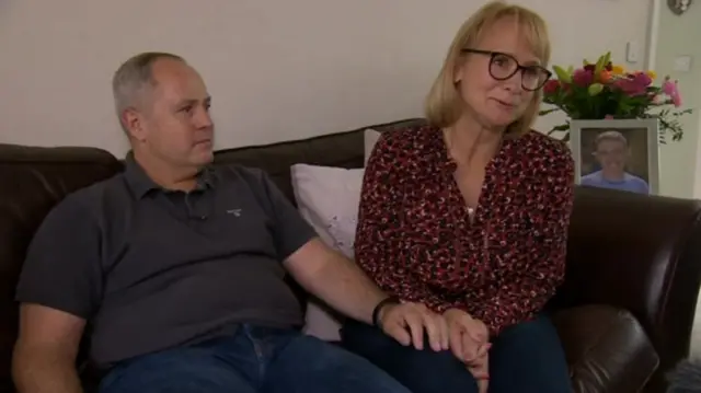 Thomas' parents, Vicky and Ian,