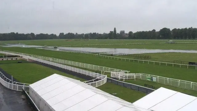 Soggy racetrack