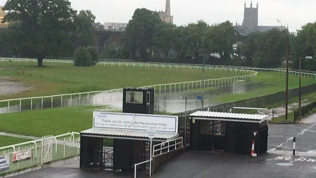 Soggy racetrack