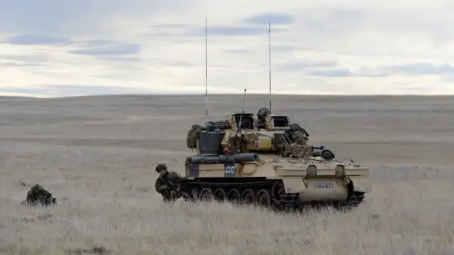 The Royal Dragoon Guards on a previous training exercise in Canada