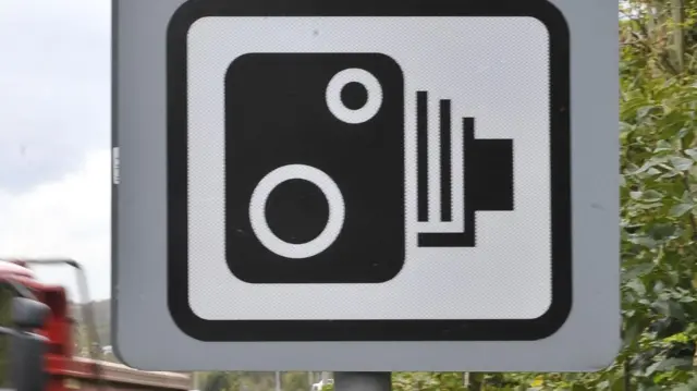 Speed camera sign