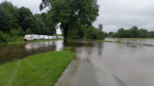 The flooded campsite