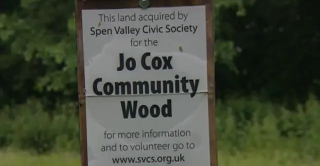 Community wood sign