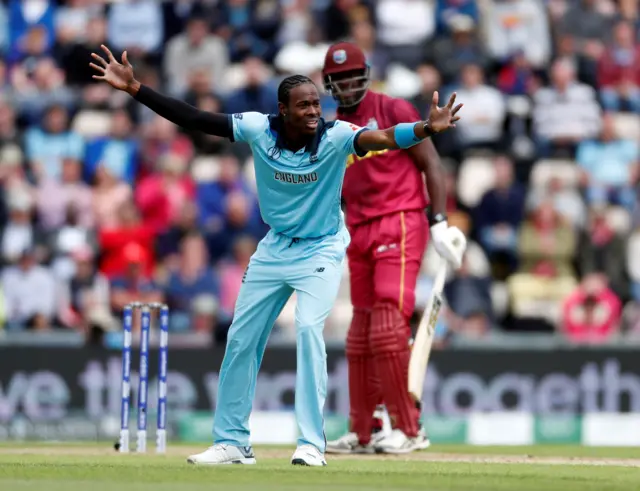 Jofra Archer appeals