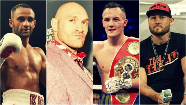 Kid Galahad, Tyson Fury, Tom Schwarz and Josh Warrington