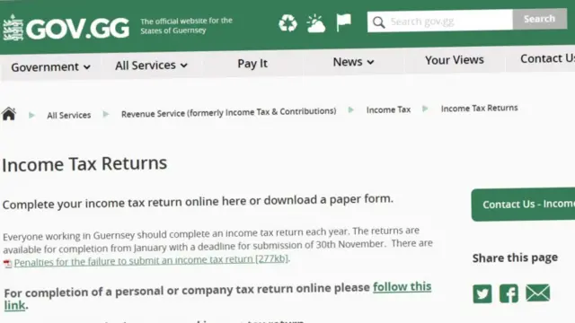 Guernsey Revenue Service website