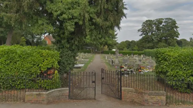 Entrance to the cemetery