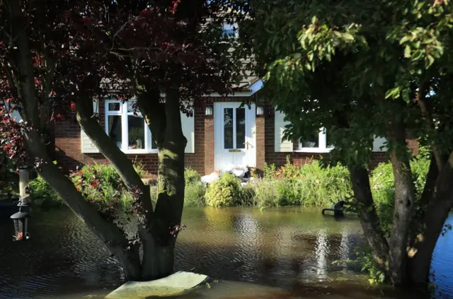 Flooded house