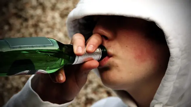 Kid drinking