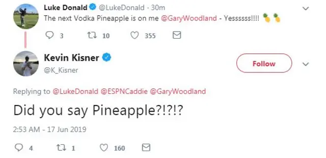 Luke Donald's twitter account