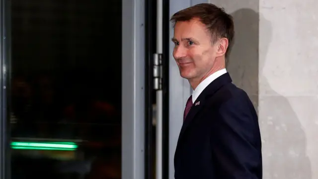 Jeremy Hunt arriving at the BBC