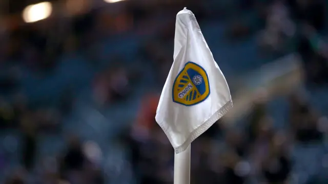 A Leeds United flag