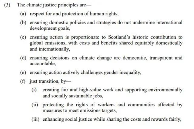 Climate justice principles