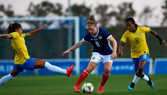 Kim Little was the Scotland star against Brazil, scoring the only goal in an April friendly in Spain