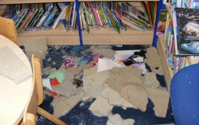 Flood damage at Oakwood Infant and Primary School