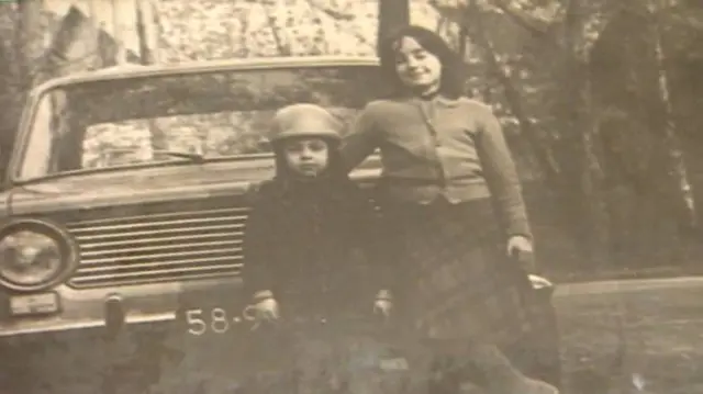 Julia and her brother as children in the former Soviet Union