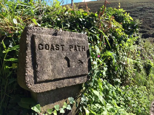 Coast path sign