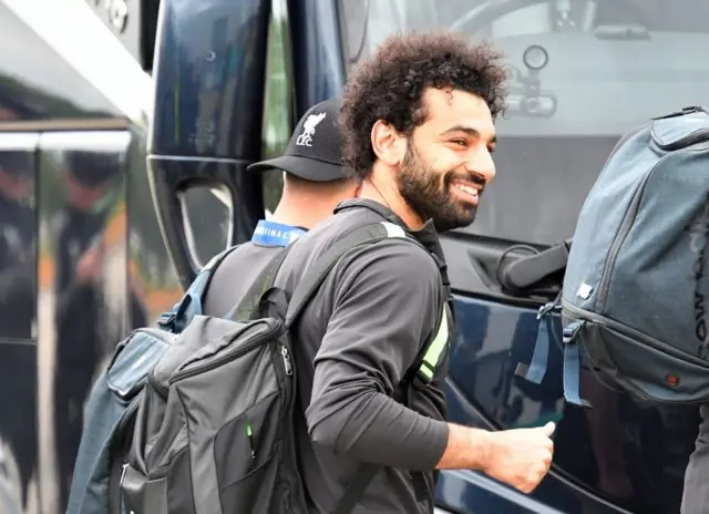 Mo Salah at Liverpool John Lennon Airport