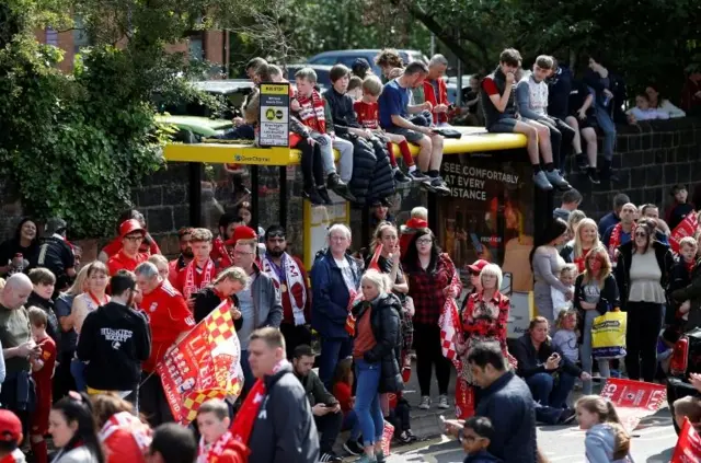 Liverpool fans await victory parade