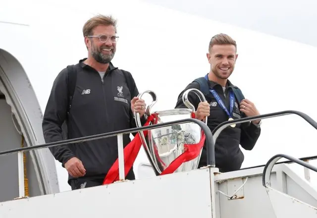 Klopp and Henderson with European Cup