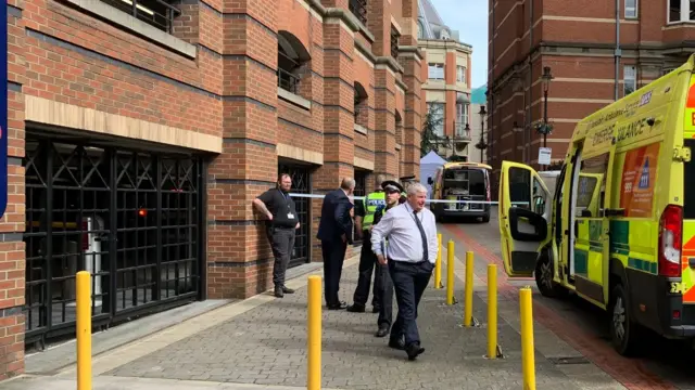 A police cordon in Leeds