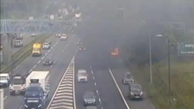 A car fire