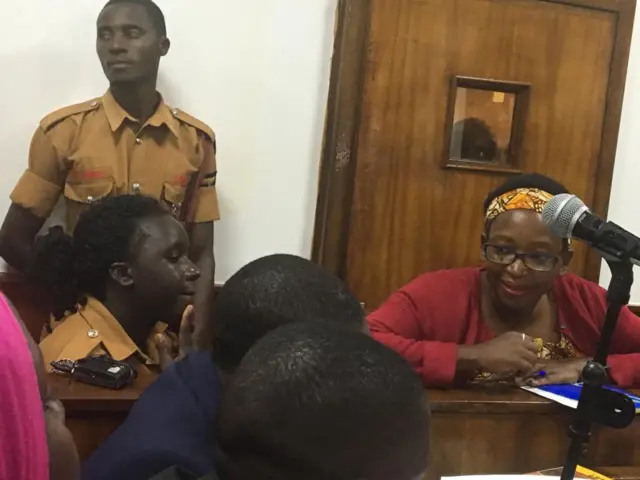 Stella Nyanzi and court officials