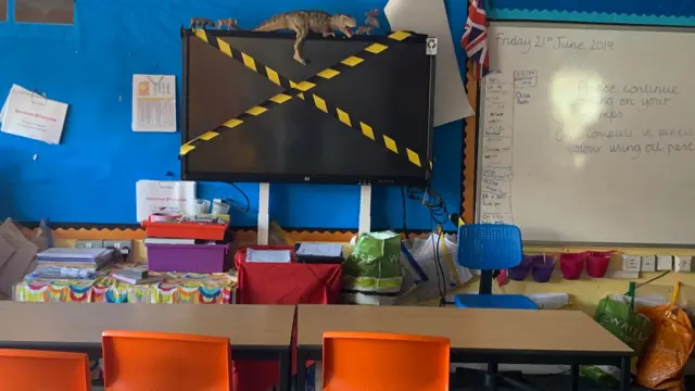 Inside Dinglewell Primary School