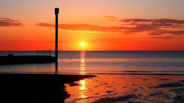 Sunset at Mablethorpe Beach