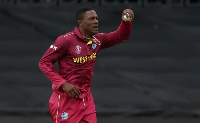 West Indies' Sheldon Cottrell