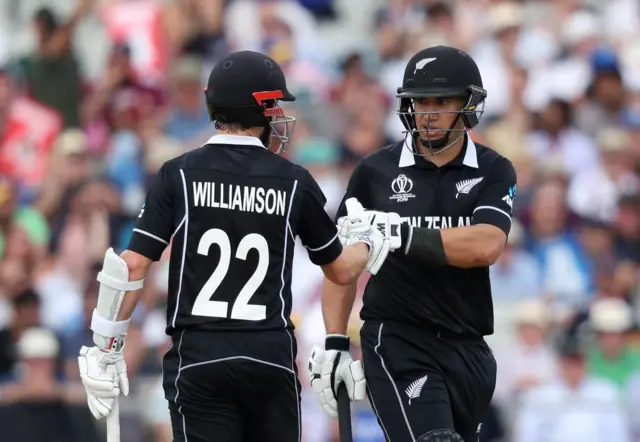 New Zealand's Kane Williamson and Ross Taylor