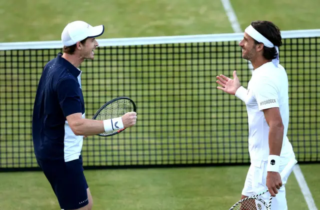 Murray and Lopez celebrate