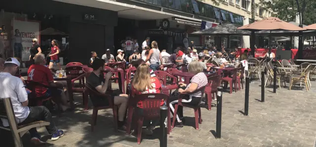 England fans in Valenciennes