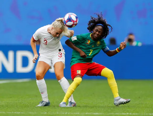 Alex Greenwood and Gabrielle Aboudi Onguene