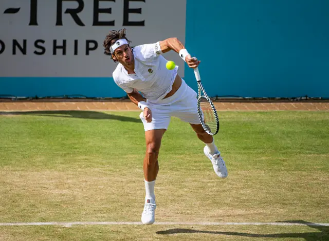 Lopez serves
