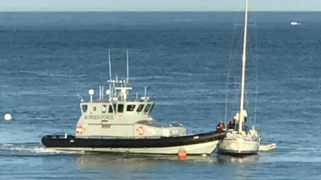 UK Border Force boat and yacht