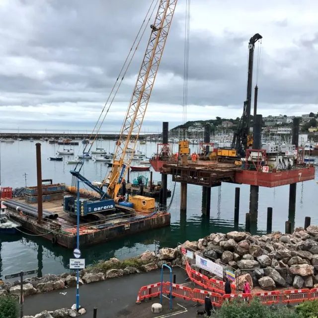 Brixham shellfish jetty work