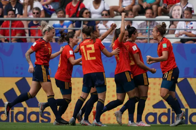 Spain celebrate